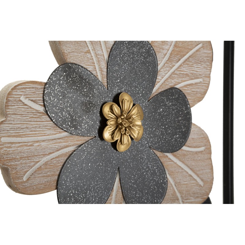 Panel de pared Divaker de hierro y madera – Modelo B – 27x70 cm – Diseño étnico bohemio refinado