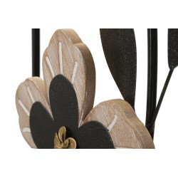 Panel de pared Divaker de hierro y madera – Modelo B – 27x70 cm – Diseño étnico bohemio refinado