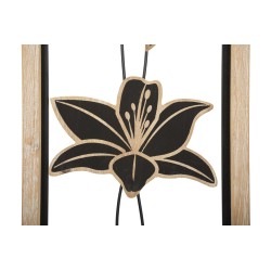 Panel de pared Koman de hierro y madera – Modelo B – 26x60 cm – Combinación de materiales de estilo bohemio chic