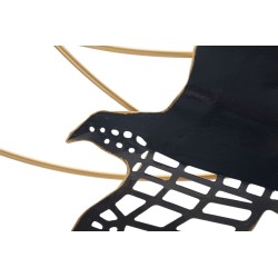 Panel de pared de hierro, Pájaro – 90x50 cm – Composición natural, Glamour elegante