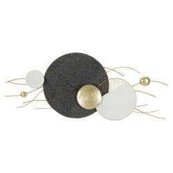 Panel mural de hierro BOLY – Elegancia metálica para una pared sofisticada (129,5 x 8,3 x 53,3 cm)