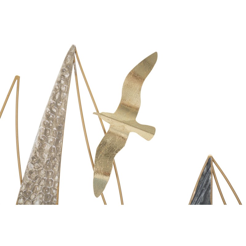 Letrero luminoso de pared con forma de barco de hierro – Un toque de brillante escapismo (123,8 x 5,1 x 69,9 cm)