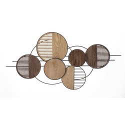 Panel de pared de hierro con aspecto de madera: un toque bohemio chic reinventado (134 x 4 x 69,2 cm)