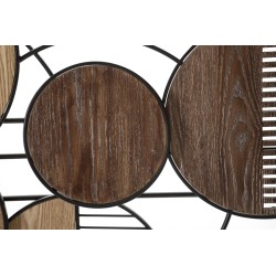 Panel de pared de hierro con aspecto de madera: un toque bohemio chic reinventado (134 x 4 x 69,2 cm)