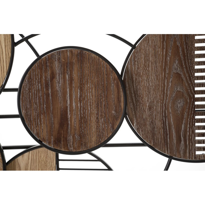 Panel de pared de hierro con aspecto de madera: un toque bohemio chic reinventado (134 x 4 x 69,2 cm)