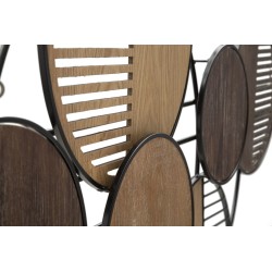 Panel de pared de hierro con aspecto de madera: un toque bohemio chic reinventado (134 x 4 x 69,2 cm)