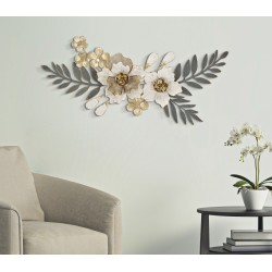 Panel mural de hierro gris – Sencillez moderna y brillo metálico (90,2 x 7,6 x 41,9 cm)