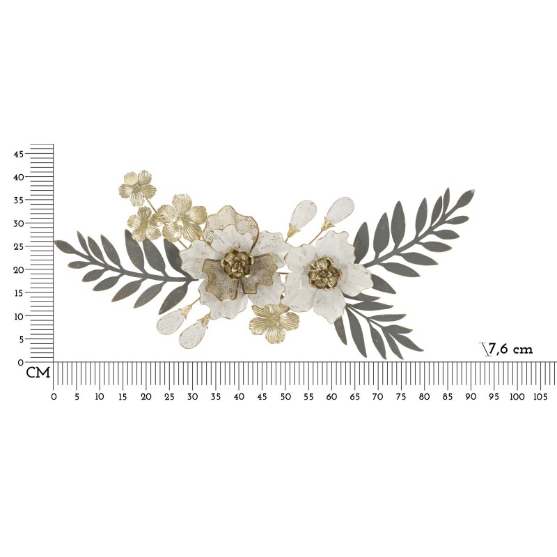 Panel mural de hierro gris – Sencillez moderna y brillo metálico (90,2 x 7,6 x 41,9 cm)