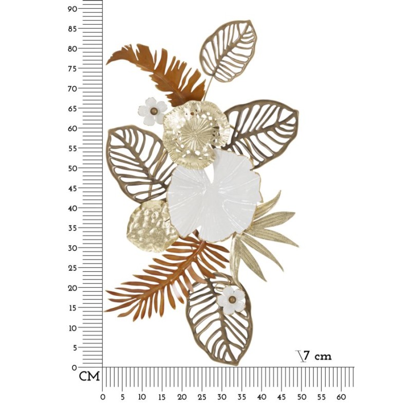 Panel mural BOUQUET – Un diseño floral metálico (50,8 x 7 x 87 cm)