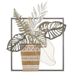 Panel mural VASO – Una obra de arte en hierro delicadamente encantadora (54 x 6,4 x 62,9 cm)