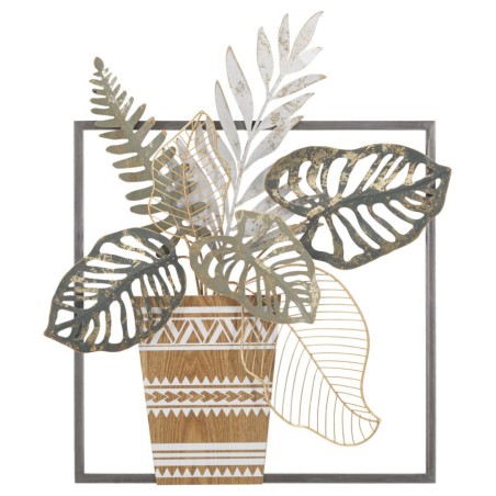 Panel mural VASO – Una obra de arte en hierro delicadamente encantadora (54 x 6,4 x 62,9 cm)