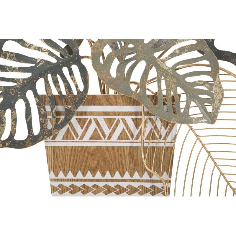 Panel mural VASO – Una obra de arte en hierro delicadamente encantadora (54 x 6,4 x 62,9 cm)