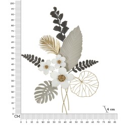 Panel mural BOUQ – Arte floral reinterpretado en metal (71 x 4 x 96,5 cm)