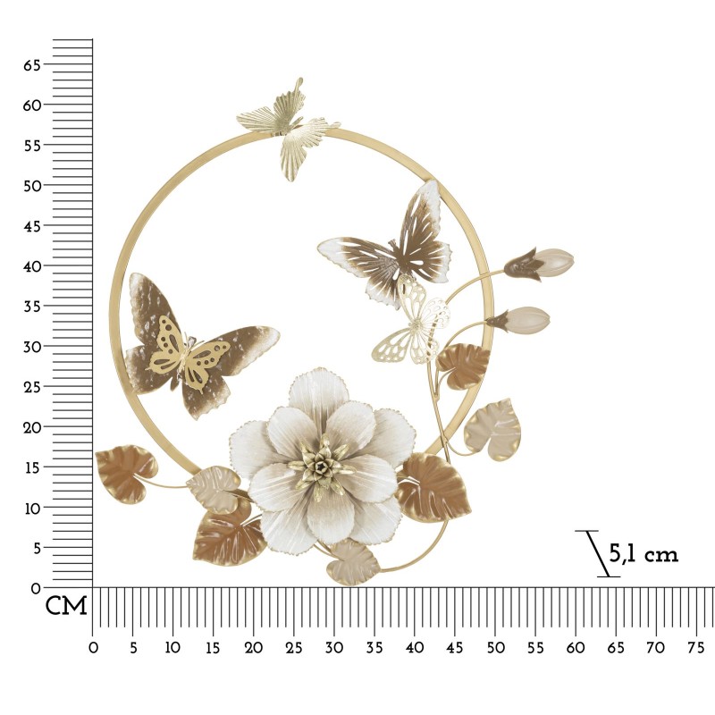 Panel mural redondo – La perfección geométrica del metal (58,4 x 5,1 x 63,5 cm)
