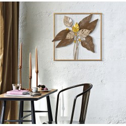 Panel de pared BROWY – Un toque de estilo industrial chic (50,2 x 5,1 x 50,2 cm)