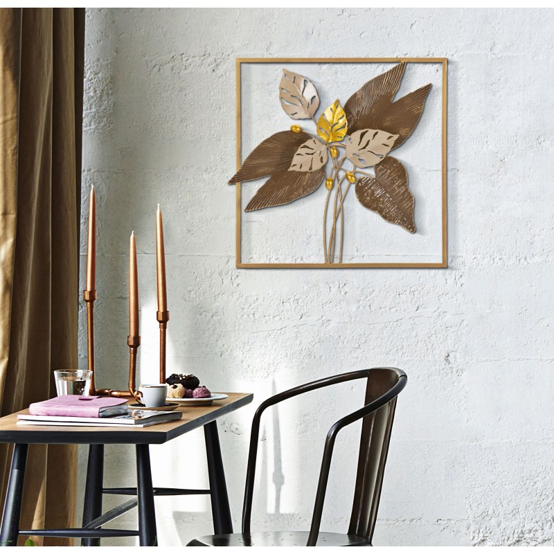 Panel de pared BROWY – Un toque de estilo industrial chic (50,2 x 5,1 x 50,2 cm)