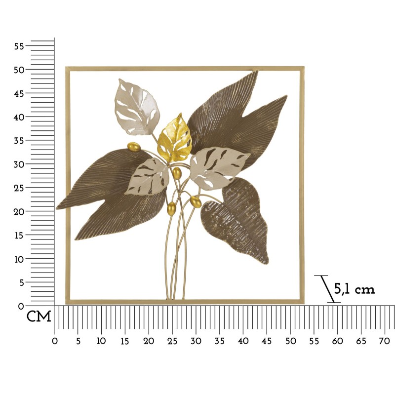Panel de pared BROWY – Un toque de estilo industrial chic (50,2 x 5,1 x 50,2 cm)