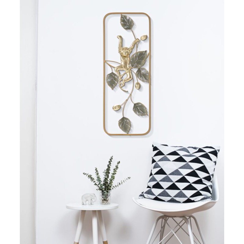 Panel mural MONKEY – Una creación exótica llena de personalidad (28,6 x 3,8 x 74,3 cm)