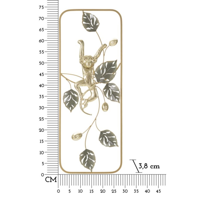 Panel mural MONKEY – Una creación exótica llena de personalidad (28,6 x 3,8 x 74,3 cm)