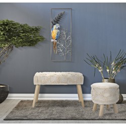 Panel de pared PARROT – Colores tropicales y brillo glamuroso (28,6 x 2,5 x 74,3 cm)