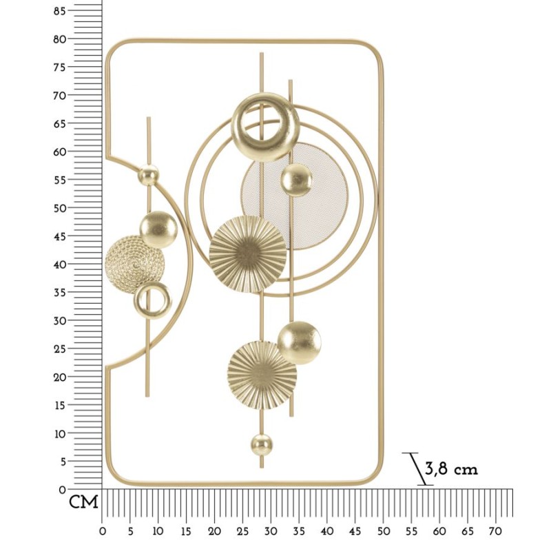 Panel de pared dorado: un brillo elegante para tus interiores (49,5 x 3,8 x 80 cm)