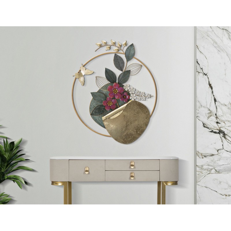 Panel de pared GARD – Hierro de diseño natural (67 x 8 x 74 cm)