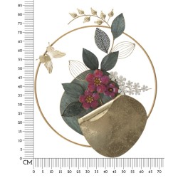 Panel de pared GARD – Hierro de diseño natural (67 x 8 x 74 cm)