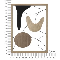 Panel mural ASTROY – Versión B, elegancia contemporánea (60 x 2 x 80 cm)
