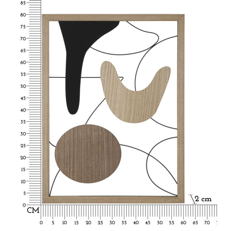 Panel mural ASTROY – Versión B, elegancia contemporánea (60 x 2 x 80 cm)