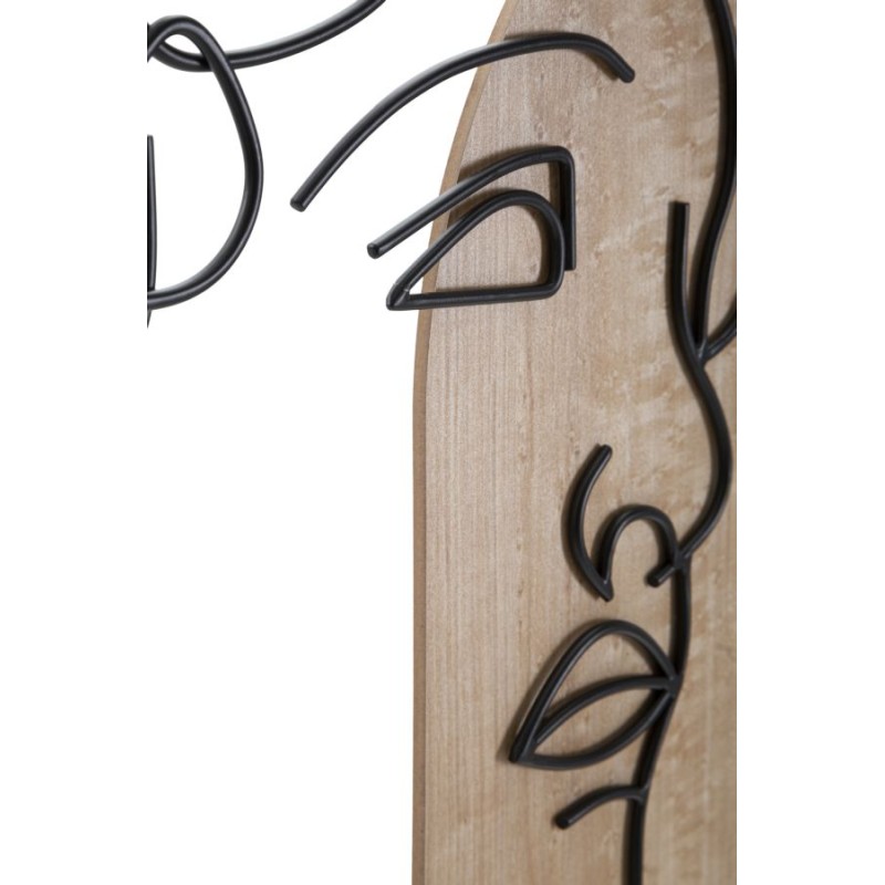 Panel mural DAVID – Versión B, líneas armoniosas (55 x 2 x 80 cm)