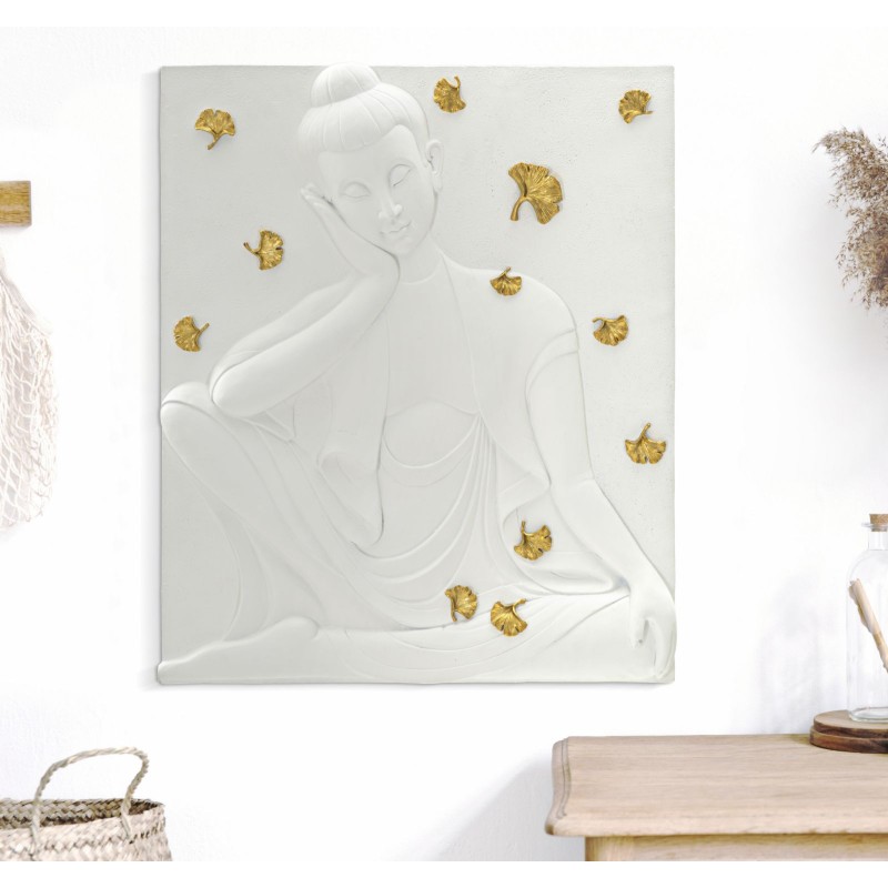 Panel de pared de Buda – Serenidad y espiritualidad (46 x 5,7 x 55,5 cm)