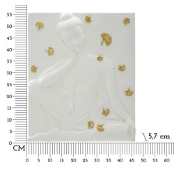 Panel de pared de Buda – Serenidad y espiritualidad (46 x 5,7 x 55,5 cm)