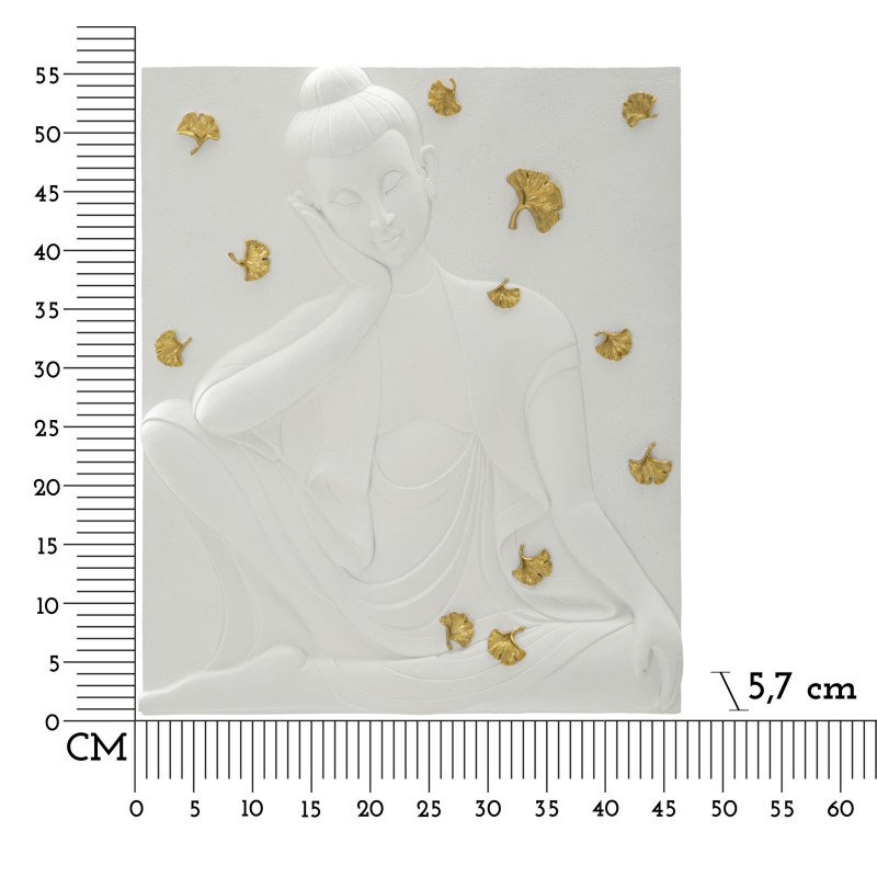 Panel de pared de Buda – Serenidad y espiritualidad (46 x 5,7 x 55,5 cm)