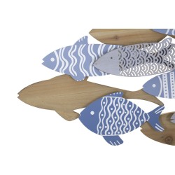 Panel mural de peces marinos: un toque natural y marino (91 x 3 x 33,5 cm)