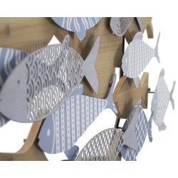 Panel mural de peces marinos: un toque natural y marino (91 x 3 x 33,5 cm)