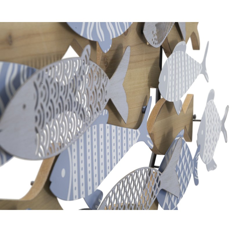 Panel mural de peces marinos: un toque natural y marino (91 x 3 x 33,5 cm)