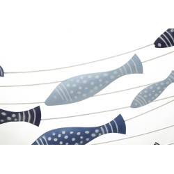 Panel mural PESCI – Elegancia y sencillez (96,5 x 1,5 x 61 cm)