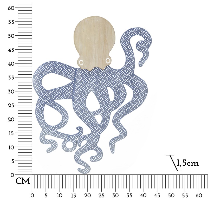 Panel mural de pulpo – Creatividad y originalidad (41 x 1,5 x 57 cm)