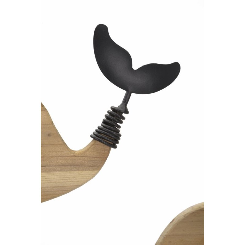 Panel de pared BALLENA – Decoración marina contemporánea (56 x 2 x 60 cm)