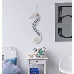Caballito de mar colgante de colores – Decoración marina original (22 x 6 x 55 cm)