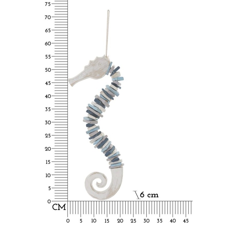 Caballito de mar colgante de colores – Decoración marina original (22 x 6 x 55 cm)