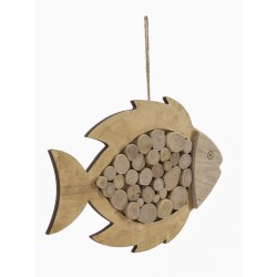 Peces colgantes naturales – Tacto auténtico y natural (42,5 x 2 x 28,5 cm)
