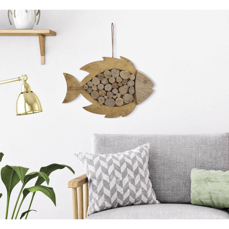 Peces colgantes naturales – Tacto auténtico y natural (42,5 x 2 x 28,5 cm)