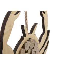 Cangrejo natural colgante – Originalidad marina (35 x 2 x 31 cm)