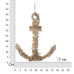 Ancla colgante natural – Elemento decorativo náutico (39 x 7 x 46 cm)