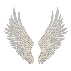 Panel de pared Alas Naturales – Juego de 2 piezas aéreas (43,8 x 2,5 x 104 cm)