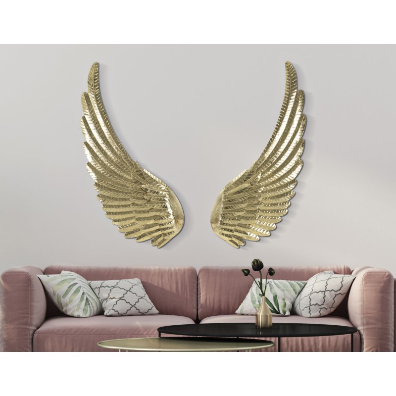 Panel de pared Wings Amy – Juego de 2, elegancia etérea (60 x 4,4 x 130 cm)