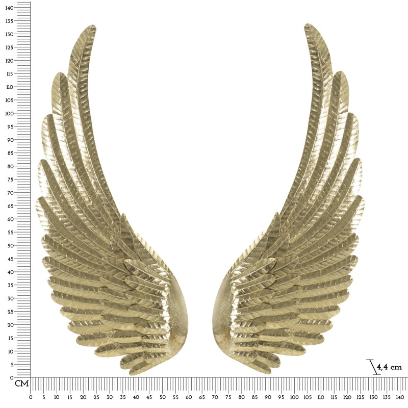 Panel de pared Wings Amy – Juego de 2, elegancia etérea (60 x 4,4 x 130 cm)