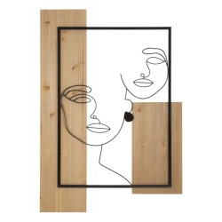 Paneles murales de hierro y madera – Elegancia y autenticidad (63 x 2 x 90 cm)