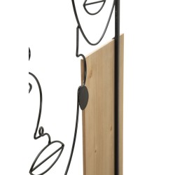 Paneles murales de hierro y madera – Elegancia y autenticidad (63 x 2 x 90 cm)